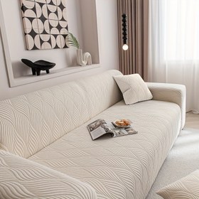 Resim 2 Parça Koltuk Örtüsü Seti, 1 Koltuk Örtüsü ve 1 Yastık Kılıfı İçerir, Evcil Hayvan Dostu, Bohem Tarzı, Düz Renk Çizgi Desenli, Makinede Yıkanabilir 