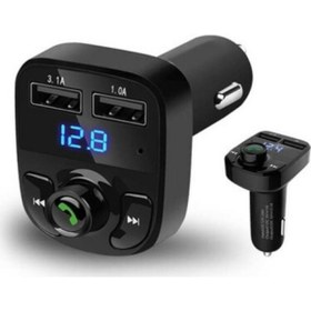 Resim MEZİGARC Xiaomi Poco C3 Uyumlu Fm Transmitter Bluetooth Araç Kiti Araba Müzik Mp3 Çalar 