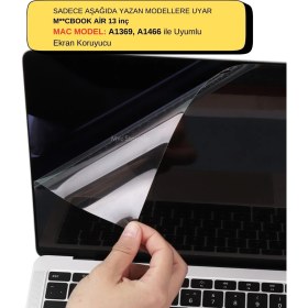 Resim McStorey Ekran Koruyucu Macbook Air A1369 A1466 ile Uyumlu 2017 Yılı Öncesi 0.2MM Anti Scratch 