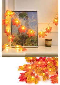Resim Technojet 20'li Sonbahar Konseptli Dekoratif Yaprak Şerit Led Işı 