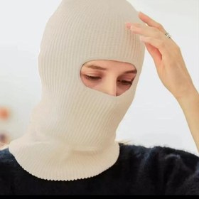 Resim Kışlık Kar Maske Dokuma Triko Bere - Gri 