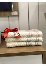 Resim Bronie 6'lı El-yüz Havlusu 50x90 Bej-mint-pudra Karışık 