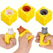 Resim 4/8 Adet Sıkılabilir Peynir Oyuncakları, Mini Fareli Simüle Edilmiş Kauçuk Peynir Sensory Oyuncağı, Çocuklar ve Yetişkinler İçin Hediye Parti Sınıf Ödülü Masa Dekoru 