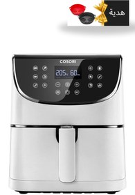 Resim COSORI PREMIUM WHITE XXL 5,5 LT AirFryer, Beyaz, Sıcak Hava Fritözü, Pişirme Kabı Hediyeli 