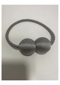 Resim Mıknatıslı Perde Bağlama Aparat Aksesuarı Braçol Gri 