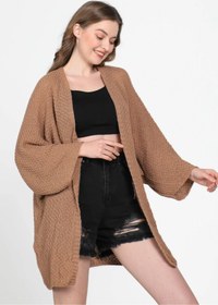 Resim Yarasa Kol Mevsimlik Hırka Camel 