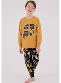 Resim Rolypoly Erkek Çocuk Sarı Pijama Takımı 5274-48638 Sarı 