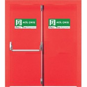 Resim Tez, Tez4003-kırmızı Renk Çift Kanatlı Acil Çıkış Kapısı 