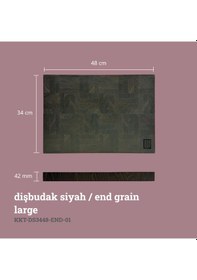 Resim Kaf Ahşap Kesme Tahtası Dişbudak Siyah Large 