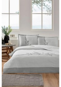 Resim Özdilek Helecho Gri Çift Kişilik %100 Pamuk Nevresim Takımı Gri 