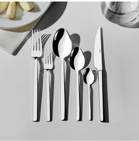 Resim Nehir Dalyan Sade 6 Kişilik 36 Parça Çatal Kaşık Bıçak Takımı Gümüş 
