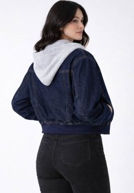 Resim Fame -7520 - Lacivert Kadın Kot Ceket Denim Mont | INDI&PAM DENIM 