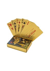 Resim Lasvegas Gold Baskılı Pvc Oyun Kartı Su Geçirmez, Esnek, Çizilmez 54 Lü Deste 