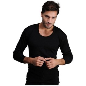 Resim Hasyün Uzun Kol Fanila Içlik Siyah Yün Dogal Termal Sıcak Tutar 001 