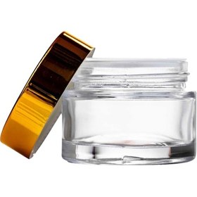 Resim 5ml Cam Krem Kavanozu, 10 Adet, Kozmetik Kavanoz, Şeffaf Kavanoz,cam Kavanoz, Gold Kapak Şeffaf 