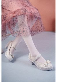 Resim EPAAVM - Topuklu Gri Sarmaşık Kız Çocuk Ayakkabı - VRKN020217FP Beyaz 