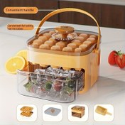Resim Çabuk Kargo: 25/50 buz küpü üreten taşınabilir buz makinesi, kolay açılır kapak ve çift katmanlı saklama tepsili. Buzdolabında depolama için ideal, minimum yer kaplayan—düşünce dolu bir aile hediyesi 