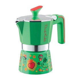 Resim Pedrini Frida Kahlo Moka Pot, 3 Cup, Yeşil 