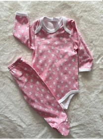 Resim Patikli Kedili Badili Takım Pembe 