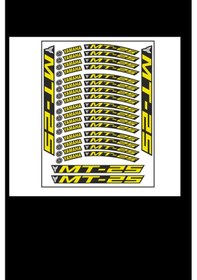 Resim Yamaha Florasan Sarı Baskı Mt-25 Jant Şeridi 