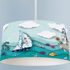 Resim Talia Home Okyanus Desenli Çocuk Odası Sarkıt Avize 