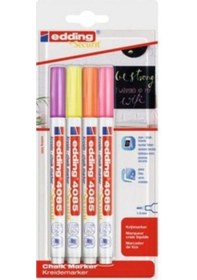 Resim Edding 4085 Tebeşir Chalk Kalem Seti Fosforlu 4'Lü 