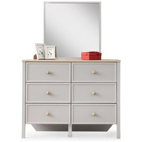 Resim Yakamoz 6 Çekmeceli Aynalı Şifonyer 152x47x110 Gri 