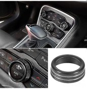 Resim Pazly Dodge Challenger/charger Klima Düğme Kapakları - Parlak Siyah Alüminyum, Uyumlu Ve Şık 