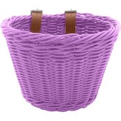 Resim Mufunye Çocuk Bisiklet Ön Sepet Bisiklet Askılı Sepet Bisiklet Pp Rattan Dokuma Sepet Ayarlanabilir Kemerlerle F Mor 