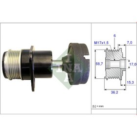 Resim INA 535 0157 10 ALTERNATÖR ŞAFTI 