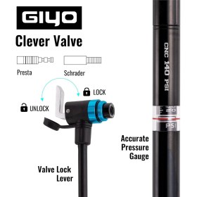 Resim Bike And Art Gıyo GM-631 Mini Ayaklı Bisiklet Pompası 