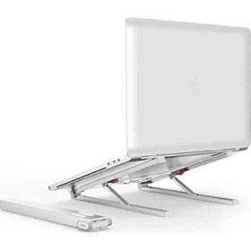 Resim Daisy Home Bix Saiji X2 Taşıma Çantalı Alüminyum Notebook Laptop Standı Gümüş 