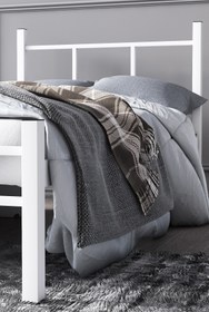 Resim Mobpazar Metal Karyola, Defne Metal Karyola, Beyaz Renk, Ölçü Seçenekli 