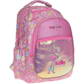 Resim Kaukko Kids&love Sırt Çantası Aynalı Simli Flamingo L5098 