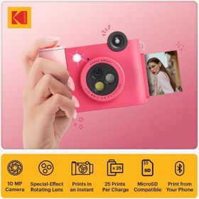 Resim Kodak Smile+ 10mp Anında Kamera Ve Bluetooth Fotoğraf Yazıcısı Dijital Fotoğraf Makineleri Pembe 