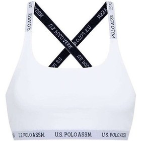Resim U.S. Polo Assn. Kadın Beyaz Çapraz Askılı Büstiyer 66117 