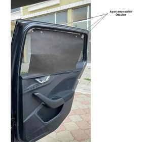 Resim Güneşlik Perde Yan Cam Güneş Önleyici Sinek Önleyici Anne Bebek Emzirme Perdesi-2 Adet 