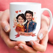 Resim Çiftlere Özel Efsane Aşkımız Karikatürlü Kupa Bardak 