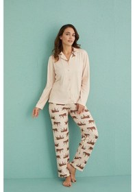 Resim Arcan Mihra Kadın Gömlek Yaka Termal Pijama Takımı 14300/2 - 1 Adet 001 
