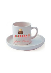 Resim Gaztecilere Özel İsimli Türk Kahve Fincanı Ve Altı 3436-10 Beyaz 