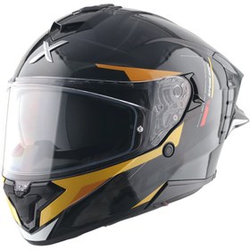 Resim AXOR Brutale Kryptic Kask Black Yellow - Pinlock Dahil 