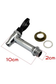 Resim Parmis Semaver Musluk Göstergesiz, Dıştan Dişli, Contalı, Somunlu, Demir, Kazan Meşale Musluğu 10cm 
