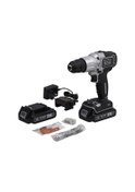 Resim Black+Decker Silver Seri BDCHD18SC2K-QW 1.5AH Çift Akülü Vidalama 