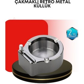Resim Flzdgnkr Paslanmaz Çakmaklı Küllük Modern Masa Üstü Aksesuar 