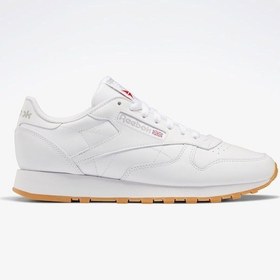 Resim Reebok Classic Leather Unisex Beyaz Spor Ayakkabı Düz 100008491 Beyaz 