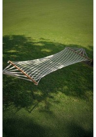 Resim Pikas Tek Kişilik Polyester İpli Çift Sarım Çift Örgülü Hamak 