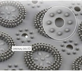 Resim Bozhouse Masajlı Silikon Banyo Paspası Vantuzlu Banyo Ve Duş Kaydırmazı Antrasit Renk Kaydırmaz Antrasit Tek Ebat 