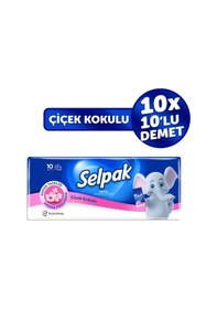 Resim Selpak Çiçek Kokulu Mendil 100'lü 10 10 
