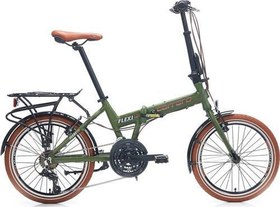 Resim Flexi 121 V Fren Shimano 21 Vites Katlanır Bisiklet haki 