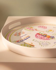 Resim Madame Coco Cuisine Yuvarlak Tepsi Teps000000009235x35x3 Cm-yeşil/pembe 